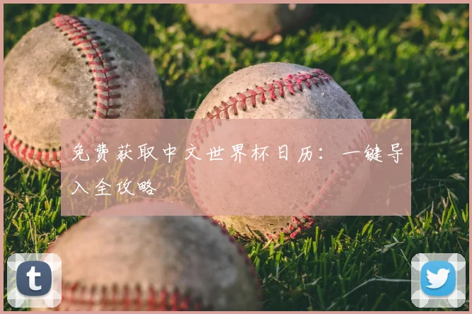 免费获取中文世界杯日历：一键导入全攻略